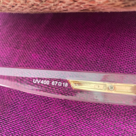 Oversized Pink sunglasses and pink snakeskin hard case - Picture 12 of 13